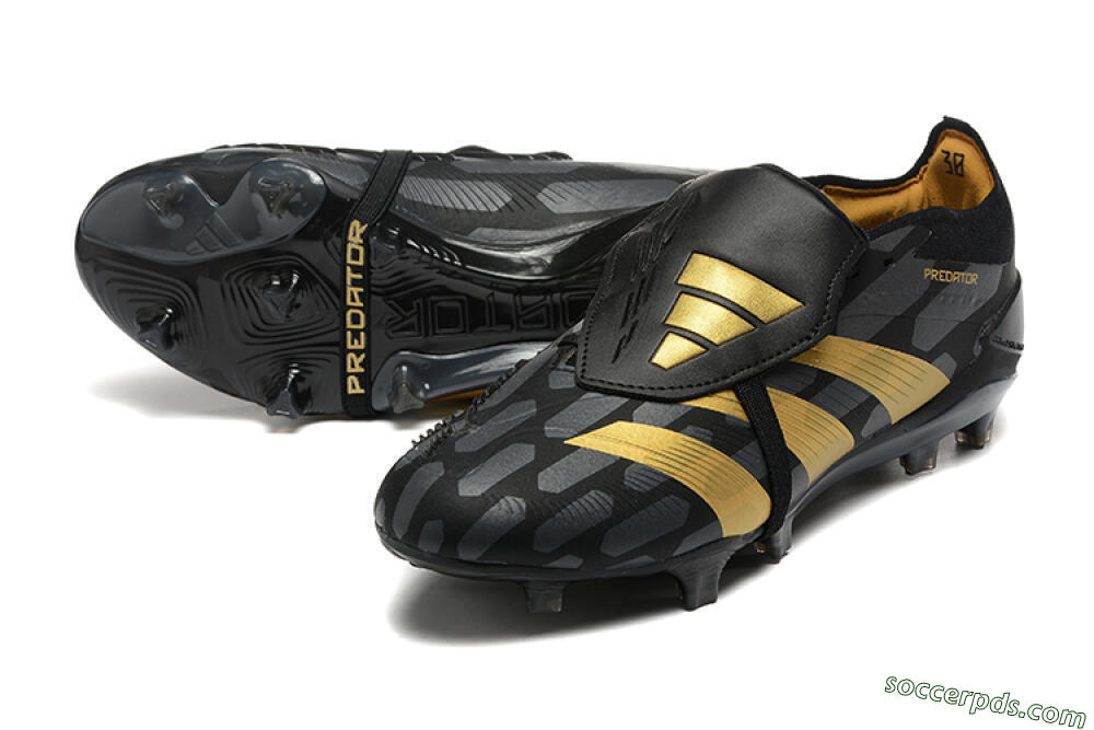 Adidas Predator Elite Foldover Tongue FG Low-Tops Football Boots - Black/Gold 3