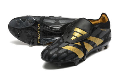Adidas Predator Elite Foldover Tongue FG Low-Tops Football Boots - Black/Gold