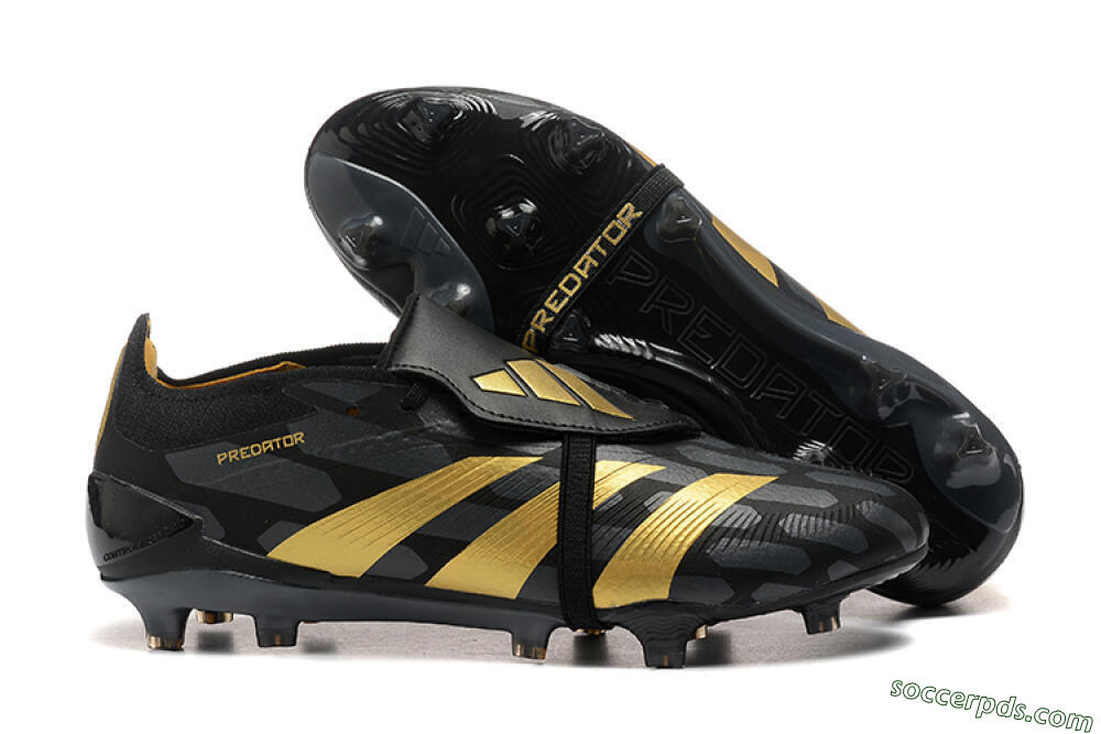 Adidas Predator Elite Foldover Tongue FG Low-Tops Football Boots - Black/Gold 1