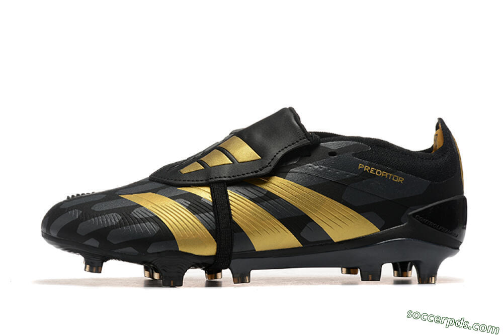 Adidas Predator Elite Foldover Tongue FG Low-Tops Football Boots - Black/Gold 2