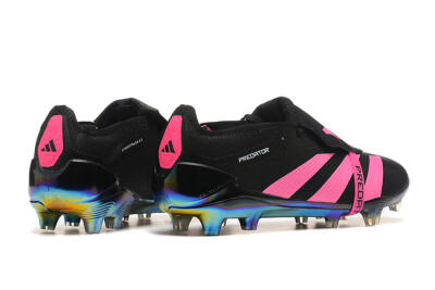 Adidas Predator Elite Foldover Tongue FG Low-Tops Football Boots - Black/Pink