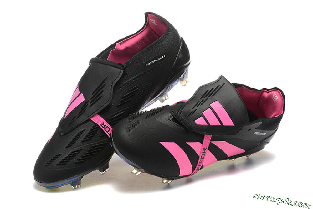 Adidas Predator Elite Foldover Tongue FG Low-Tops Football Boots - Black/Pink 6