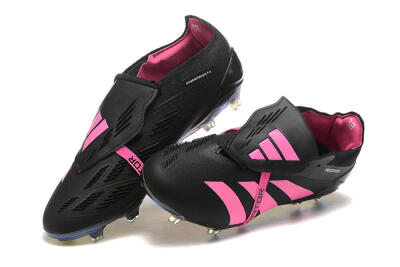 Adidas Predator Elite Foldover Tongue FG Low-Tops Football Boots - Black/Pink