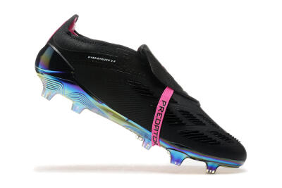 Adidas Predator Elite Foldover Tongue FG Low-Tops Football Boots - Black/Pink