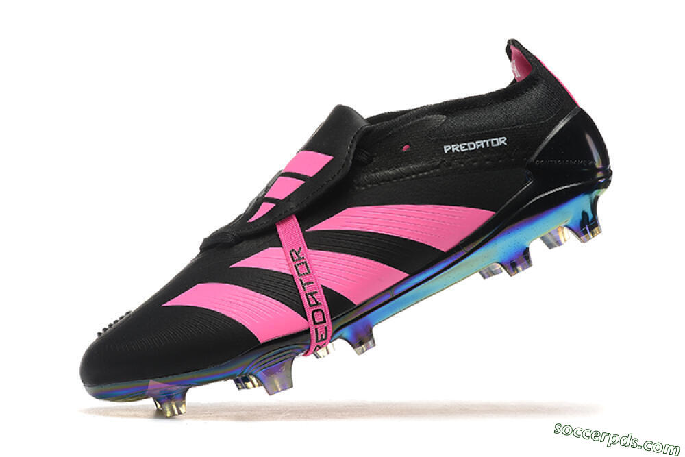 Adidas Predator Elite Foldover Tongue FG Low-Tops Football Boots - Black/Pink 8
