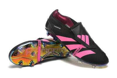 Adidas Predator Elite Foldover Tongue FG Low-Tops Football Boots - Black/Pink