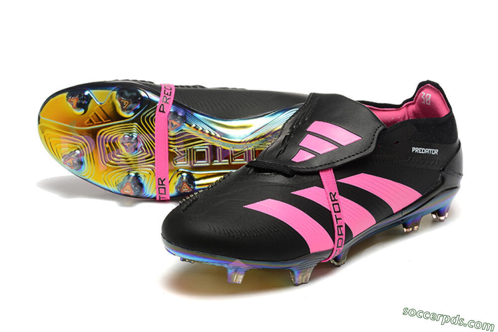 Adidas Predator Elite Foldover Tongue FG Low-Tops Football Boots - Black/Pink 3