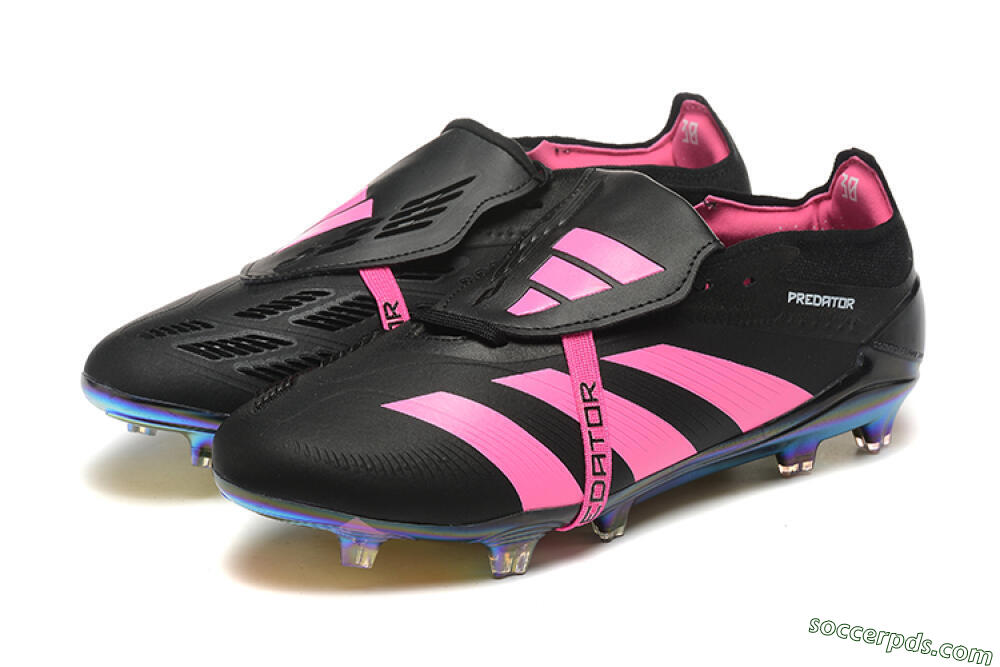 Adidas Predator Elite Foldover Tongue FG Low-Tops Football Boots - Black/Pink 5
