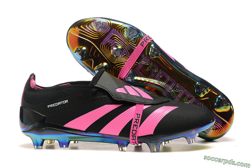 Adidas Predator Elite Foldover Tongue FG Low-Tops Football Boots - Black/Pink 1