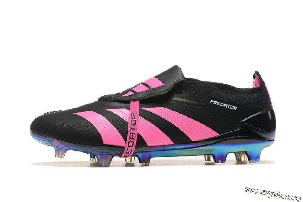 Adidas Predator Elite Foldover Tongue FG Low-Tops Football Boots - Black/Pink 2