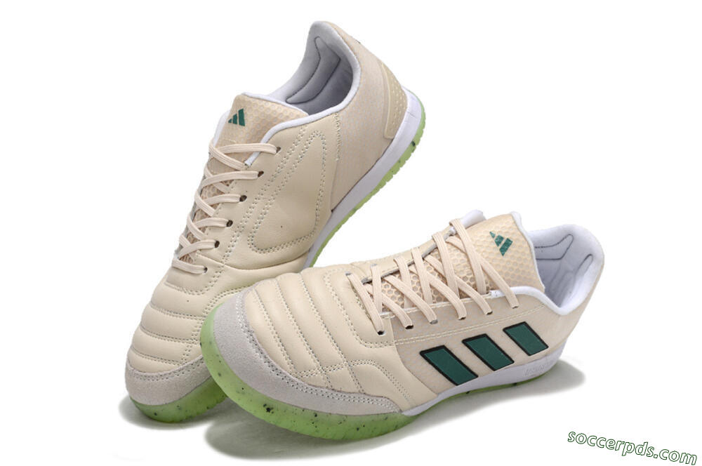 Adidas Top Sala FG Low-Tops Football Shoes - Grey/Green 3