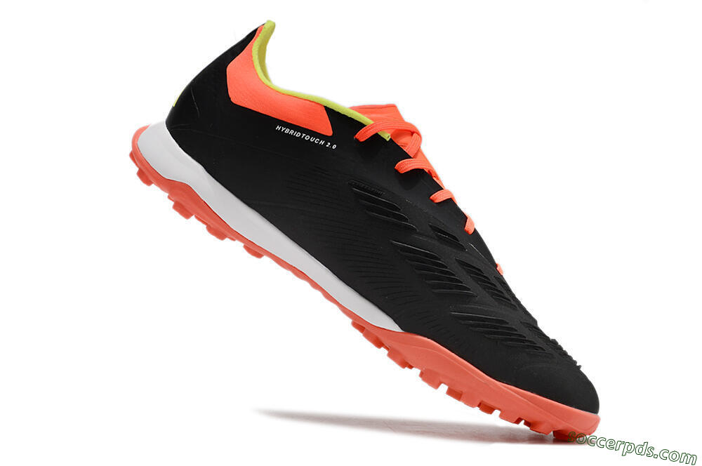 Adidas Predator 24 Elite TF Low-Tops Football Shoes - Black/White/Orange 4