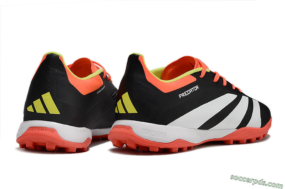 Adidas Predator 24 Elite TF Low-Tops Football Shoes - Black/White/Orange 6