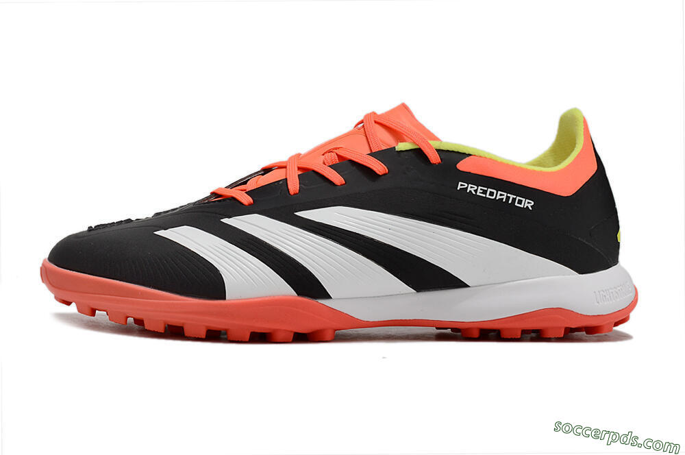 Adidas Predator 24 Elite TF Low-Tops Football Shoes - Black/White/Orange 2
