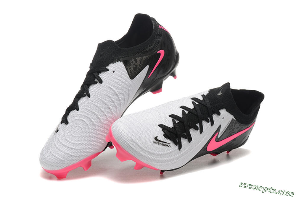 Nike Phantom Luna Elite NU FG Low-Tops Football Boots - White/Black/Pink 6