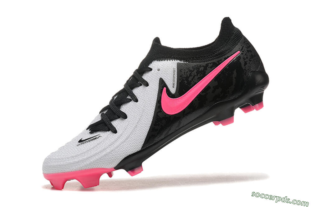 Nike Phantom Luna Elite NU FG Low-Tops Football Boots - White/Black/Pink 8