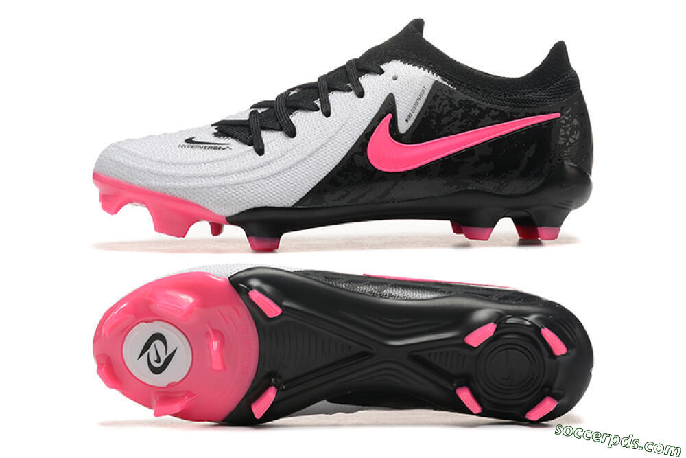 Nike Phantom Luna Elite NU FG Low-Tops Football Boots - White/Black/Pink 0