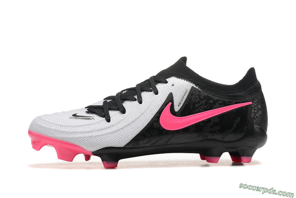 Nike Phantom Luna Elite NU FG Low-Tops Football Boots - White/Black/Pink 2