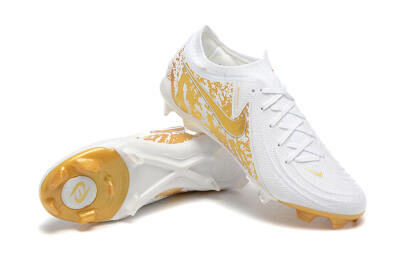 Nike Phantom Luna Elite NU FG Low-Tops Football Boots - White/Gold