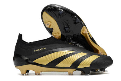 Adidas Predator Accuracy+ Laceless FG Low-Tops Football Boots - Black/Gold