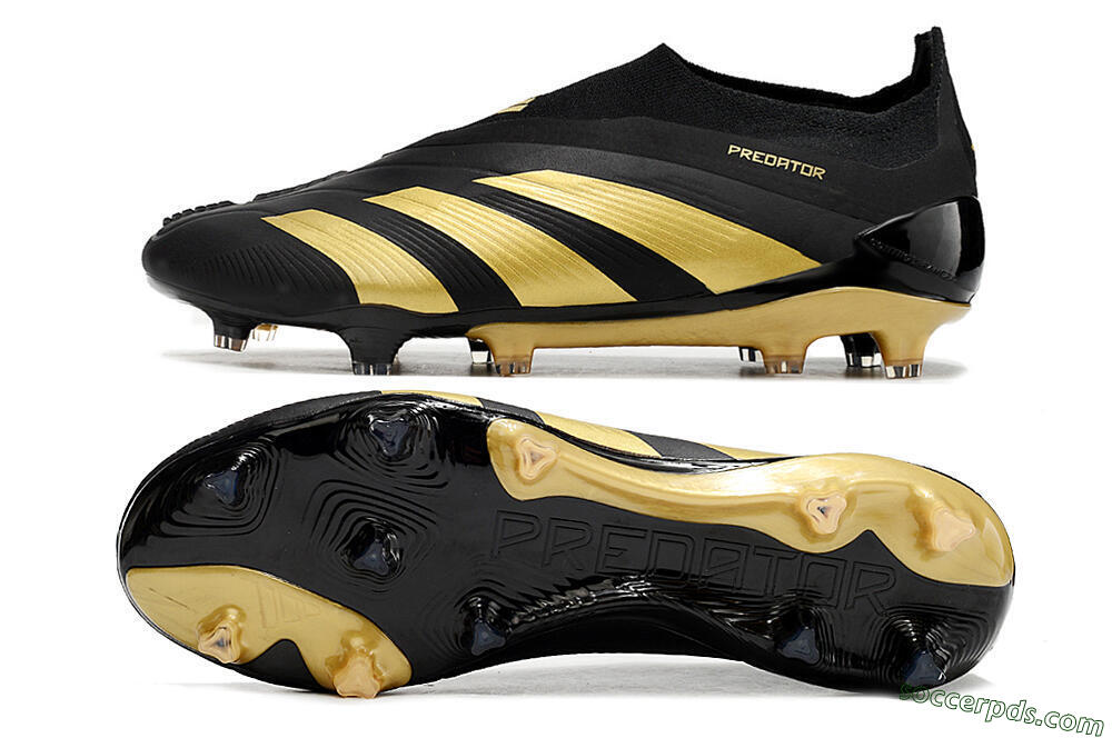 Adidas Predator Accuracy+ Laceless FG Low-Tops Football Boots - Black/Gold 0