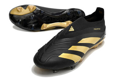 Adidas Predator Accuracy+ Laceless FG Low-Tops Football Boots - Black/Gold