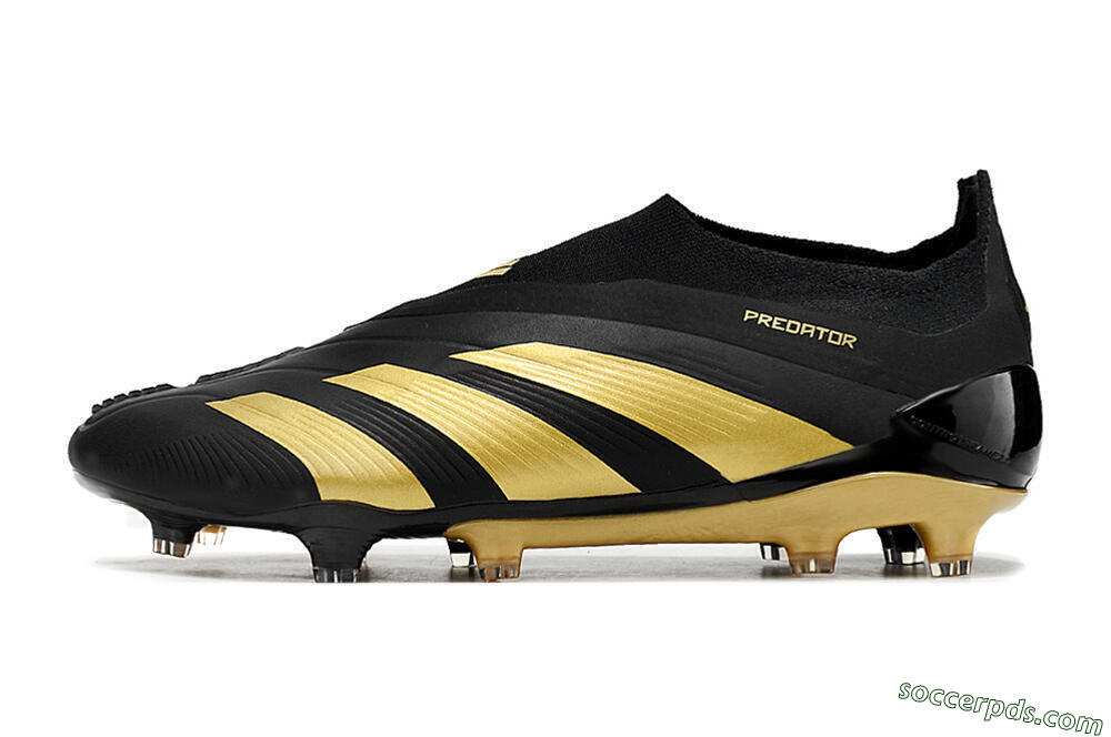 Adidas Predator Accuracy+ Laceless FG Low-Tops Football Boots - Black/Gold 2