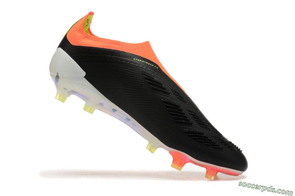 Adidas Predator Accuracy+ Laceless FG Low-Tops Football Boots - Black/White/Orange 6