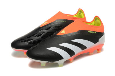 Adidas Predator Accuracy+ Laceless FG Low-Tops Football Boots - Black/White/Orange