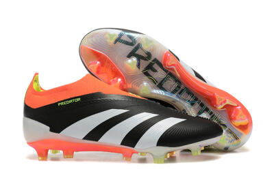 Adidas Predator Accuracy+ Laceless FG Low-Tops Football Boots - Black/White/Orange