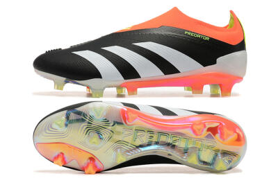 Adidas Predator Accuracy+ Laceless FG Low-Tops Football Boots - Black/White/Orange
