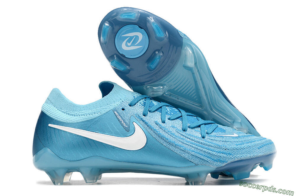 Nike Phantom Luna Elite NU FG Low-Tops Football Boots - Light Blue/White 1
