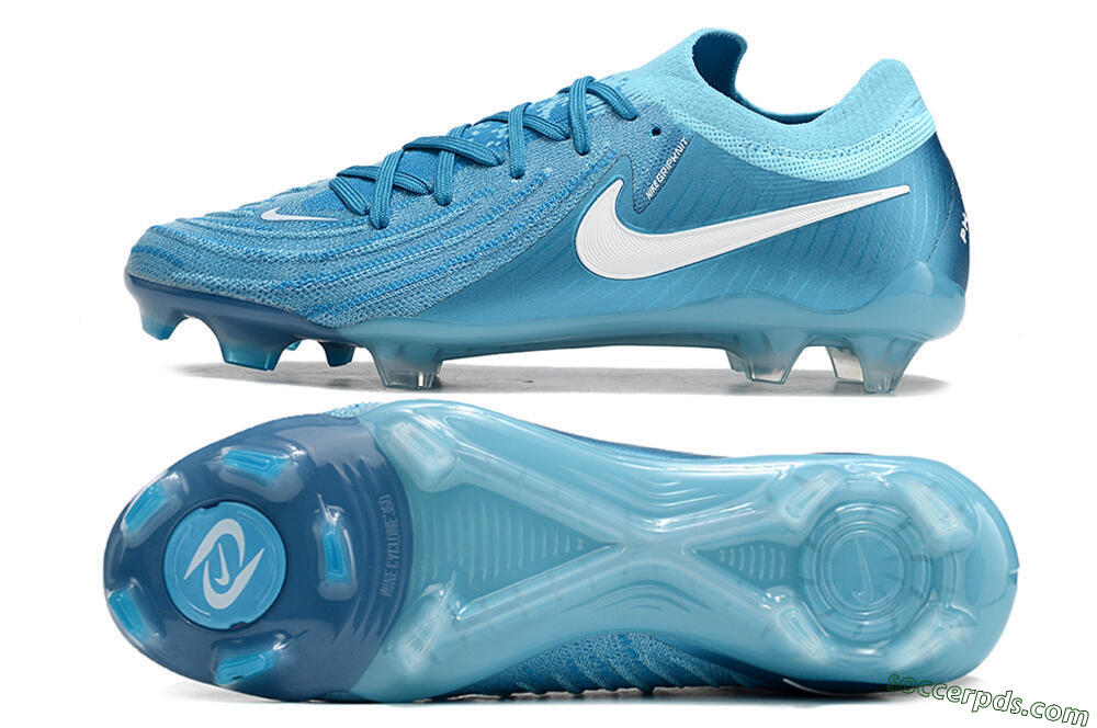 Nike Phantom Luna Elite NU FG Low-Tops Football Boots - Light Blue/White 0