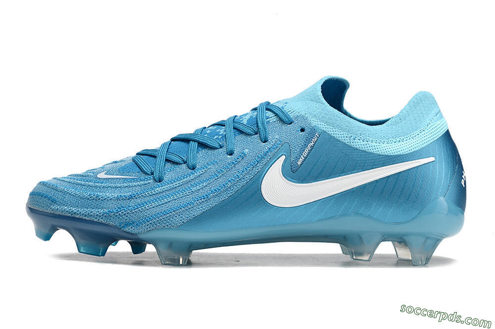 Nike Phantom Luna Elite NU FG Low-Tops Football Boots - Light Blue/White 2