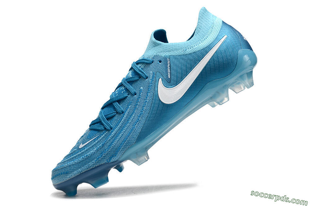 Nike Phantom Luna Elite NU FG Low-Tops Football Boots - Light Blue/White 5
