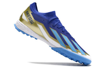 Adidas X Crazyfast.3 Messi TF Low-Tops Football Shoes - Blue/White/Gold