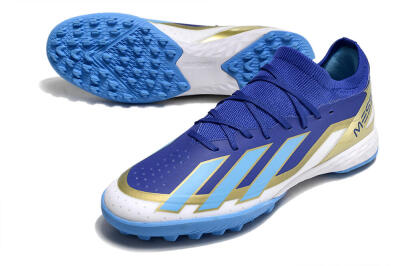 Adidas X Crazyfast.3 Messi TF Low-Tops Football Shoes - Blue/White/Gold