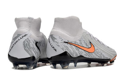 Nike Phantom Luna Elite NU FG High-Tops Football Boots - Grey/Orange/Black