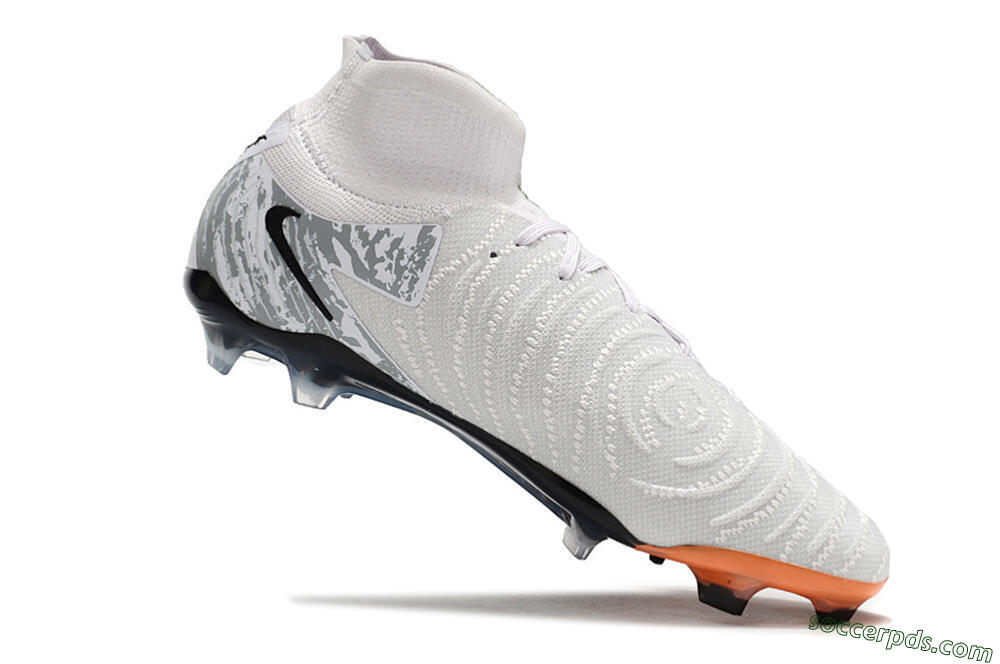 Nike Phantom Luna Elite NU FG High-Tops Football Boots - Grey/Orange/Black 4