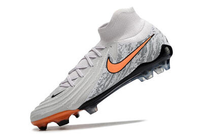 Nike Phantom Luna Elite NU FG High-Tops Football Boots - Grey/Orange/Black
