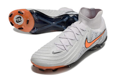 Nike Phantom Luna Elite NU FG High-Tops Football Boots - Grey/Orange/Black