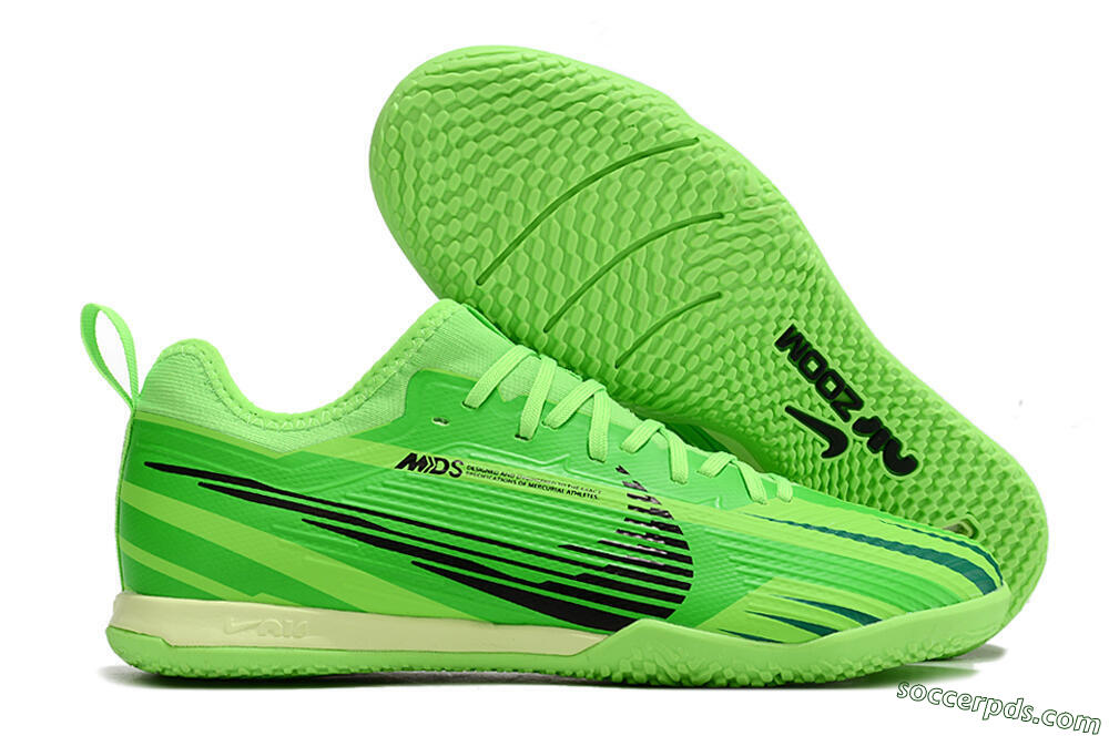 Nike Air Zoom Mercurial Vapor 15 Pro IC Low-Tops Football Shoes - Green/Black/Yellow 1