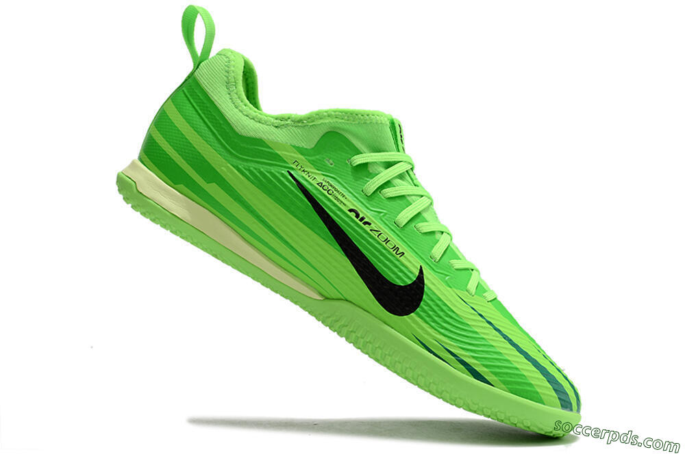 Nike Air Zoom Mercurial Vapor 15 Pro IC Low-Tops Football Shoes - Green/Black/Yellow 4