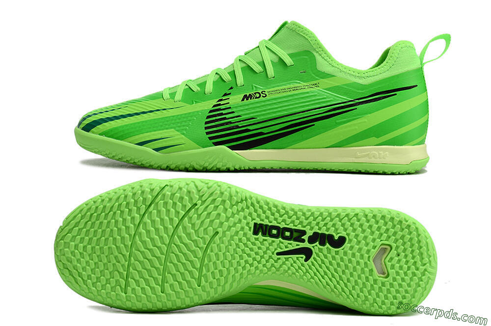 Nike Air Zoom Mercurial Vapor 15 Pro IC Low-Tops Football Shoes - Green/Black/Yellow 0