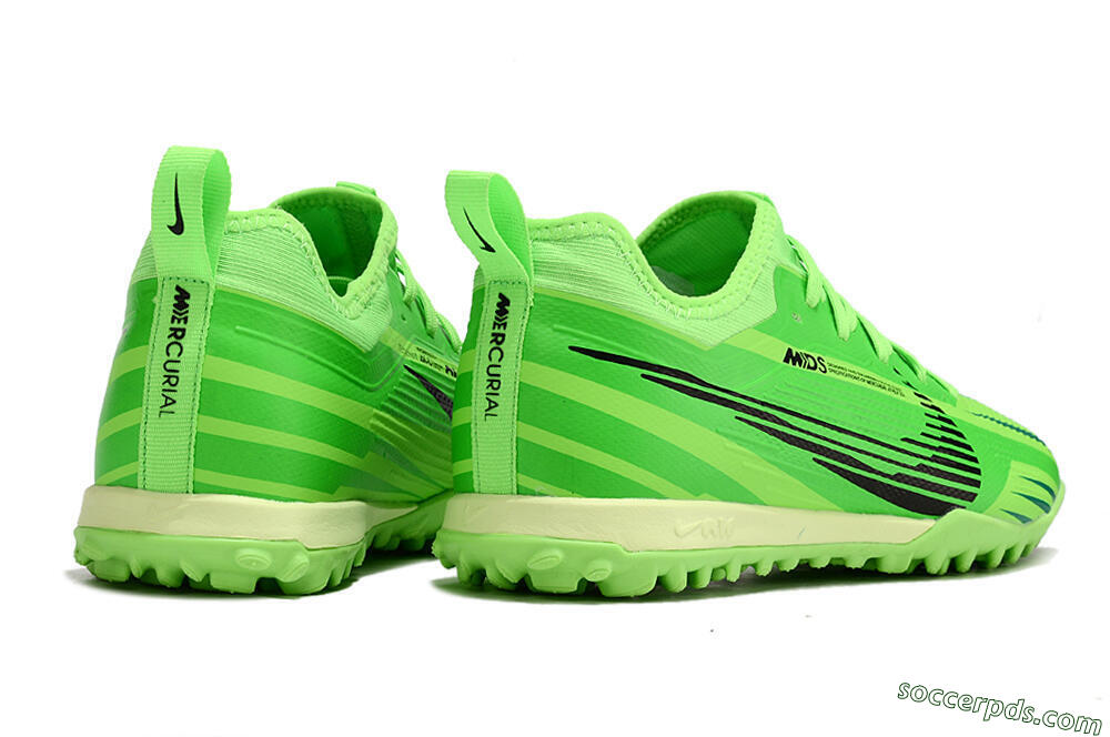 Nike Air Zoom Mercurial Vapor 15 Pro TF Low-Tops Football Shoes - Green/Black/Yellow 6