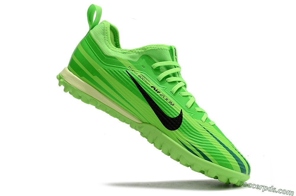 Nike Air Zoom Mercurial Vapor 15 Pro TF Low-Tops Football Shoes - Green/Black/Yellow 4