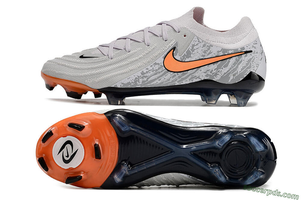 Nike Phantom Luna Elite FG Low-Tops Football Boots - Grey/Orange/Black 0