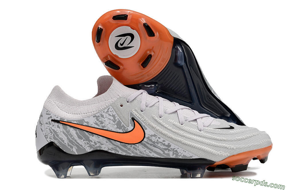 Nike Phantom Luna Elite FG Low-Tops Football Boots - Grey/Orange/Black 1