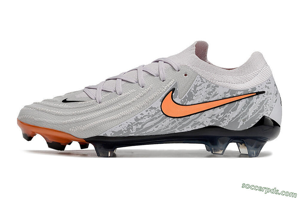 Nike Phantom Luna Elite FG Low-Tops Football Boots - Grey/Orange/Black 2