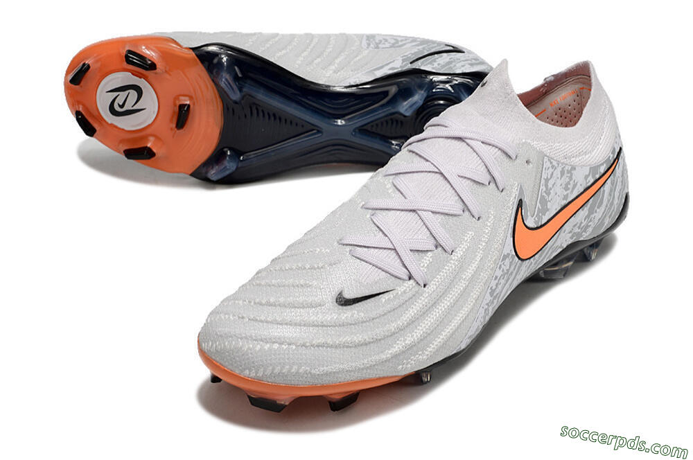 Nike Phantom Luna Elite FG Low-Tops Football Boots - Grey/Orange/Black 3